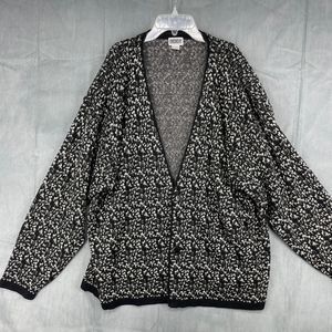 UNIONBAY Black and White Cardigan Sweater
